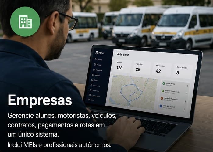 Gestor de transportadora acompanhando a frota pelo painel da Rotta